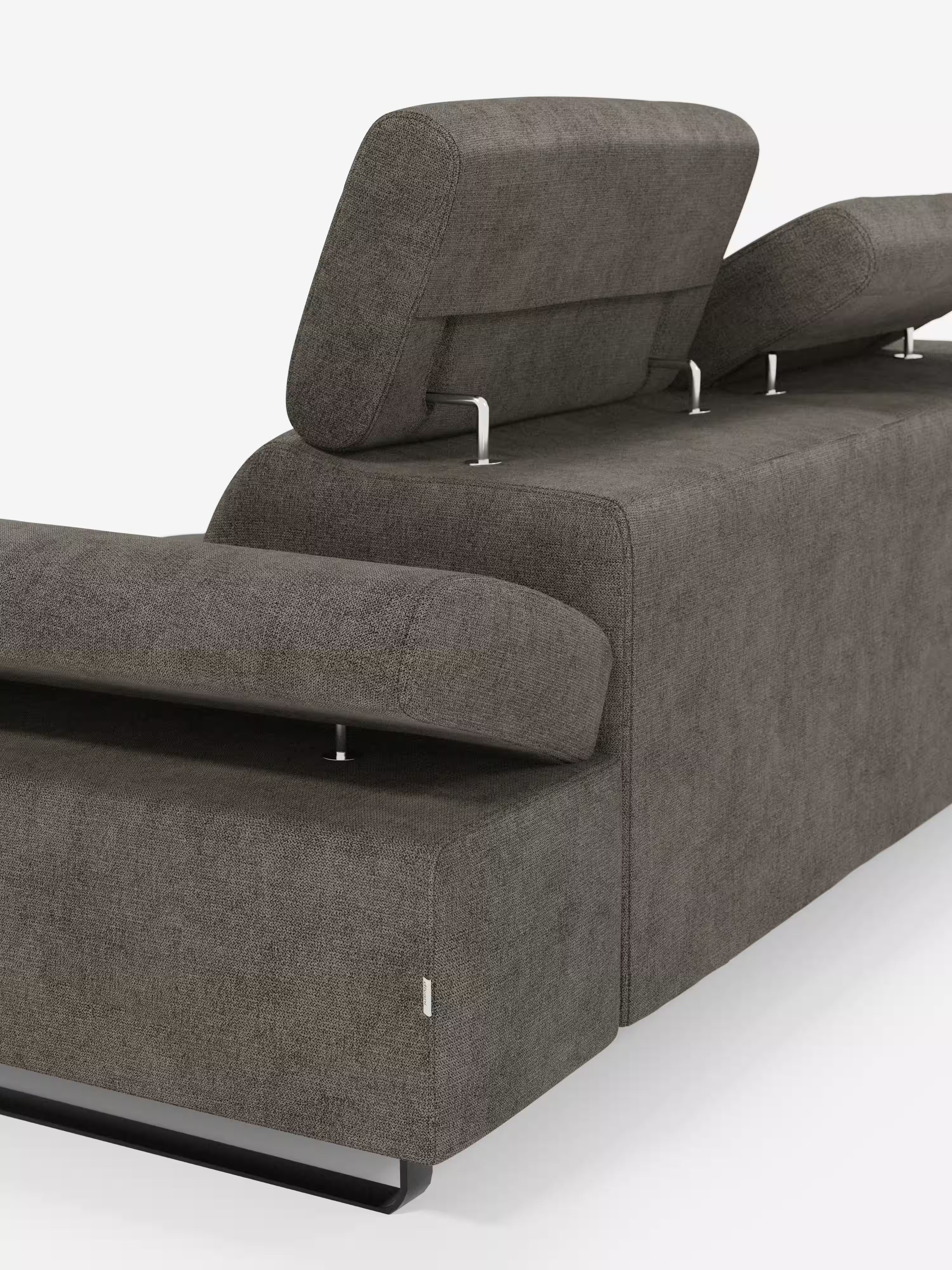 Zayana sofa with pull-out element 2 and 3 seats, reclining armrests and headrests in waterproof fabric