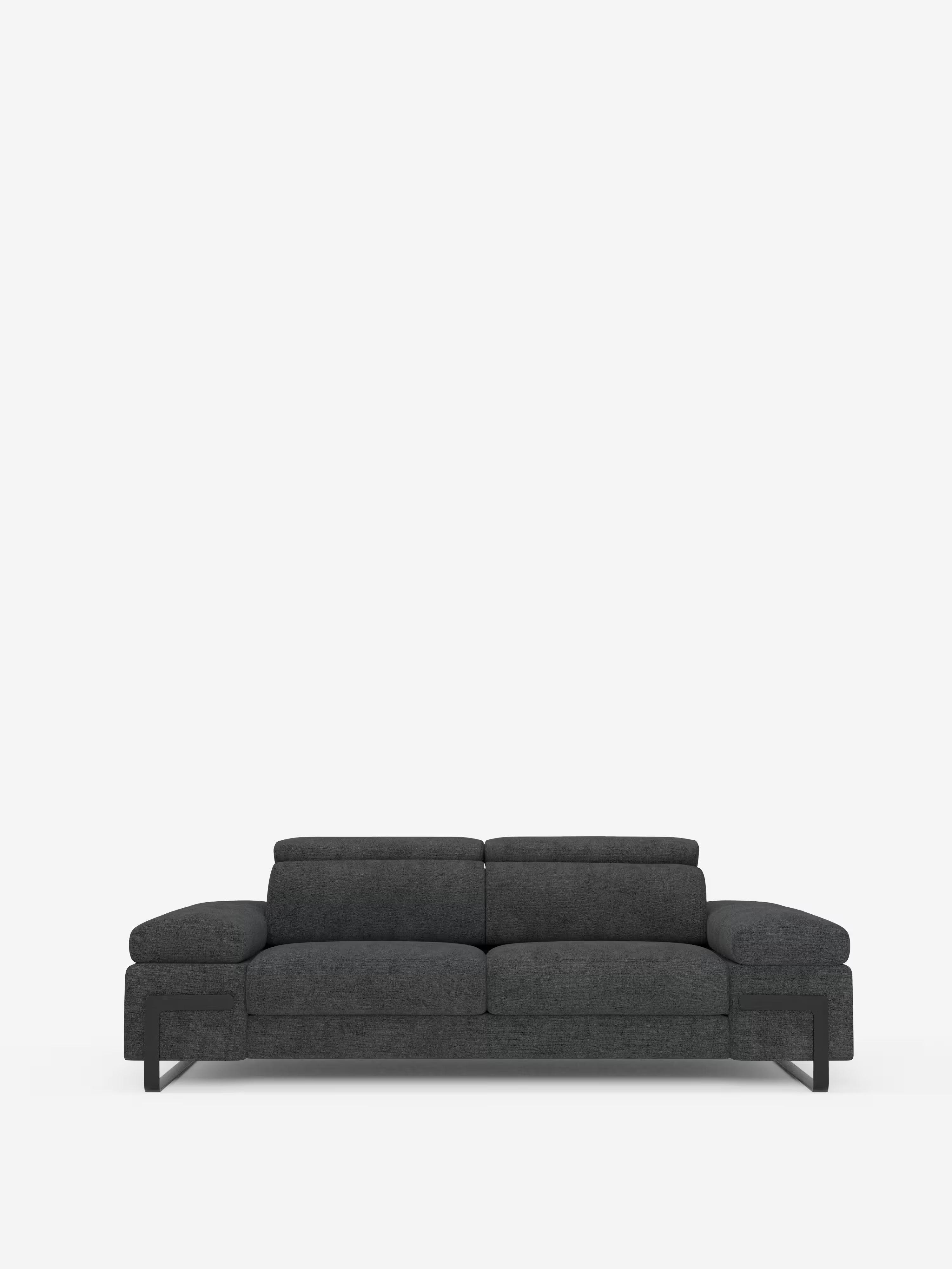 Zayana sofa with pull-out element 2 and 3 seats, reclining armrests and headrests in waterproof fabric