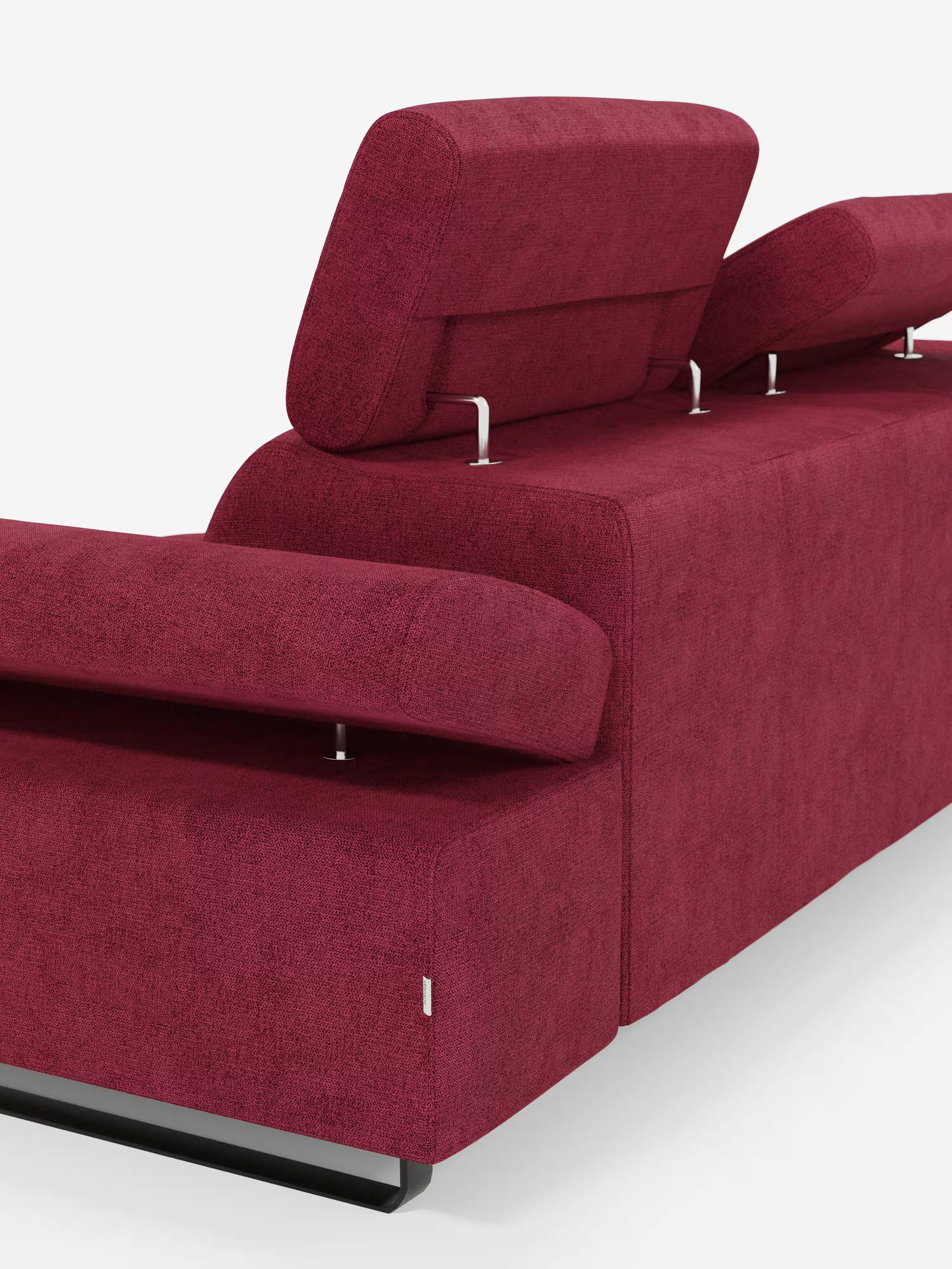 Zayana sofa with pull-out element 2 and 3 seats, reclining armrests and headrests in waterproof fabric