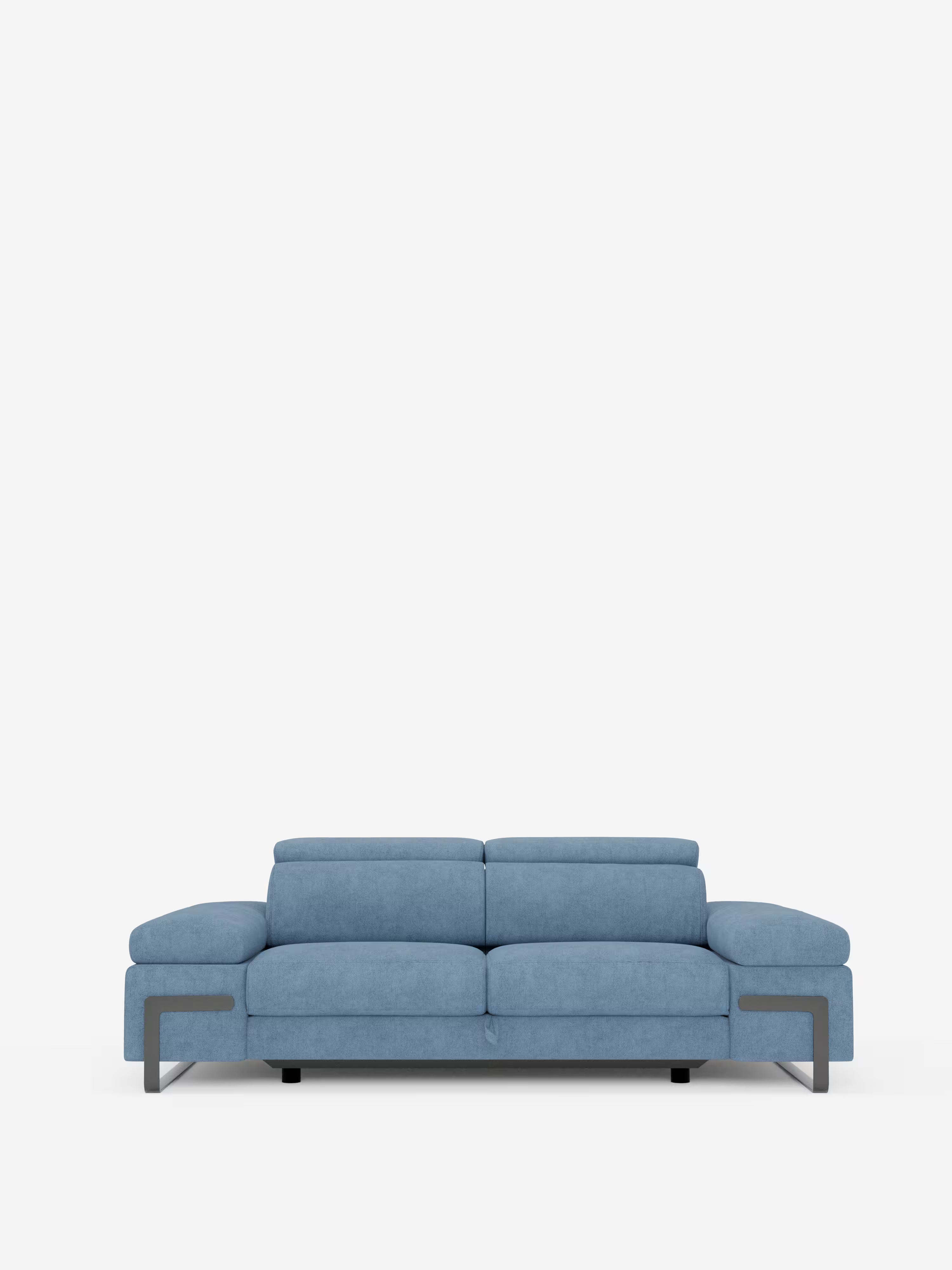 Zayana sofa with pull-out element 2 and 3 seats, reclining armrests and headrests in waterproof fabric