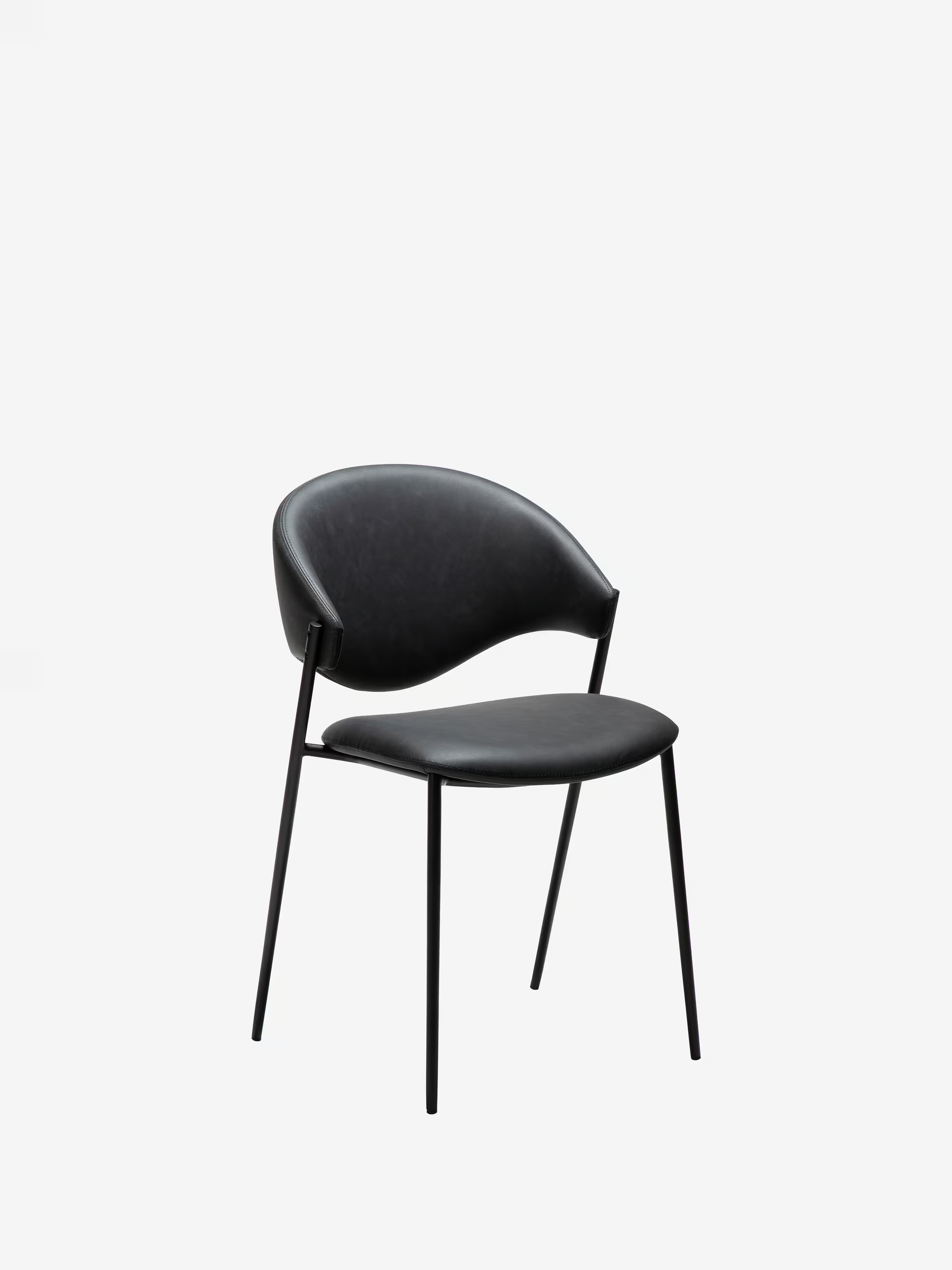 Zone sedia in pelle sintetica e struttura in metallo - Eleganza scandi e comfort contemporaneo